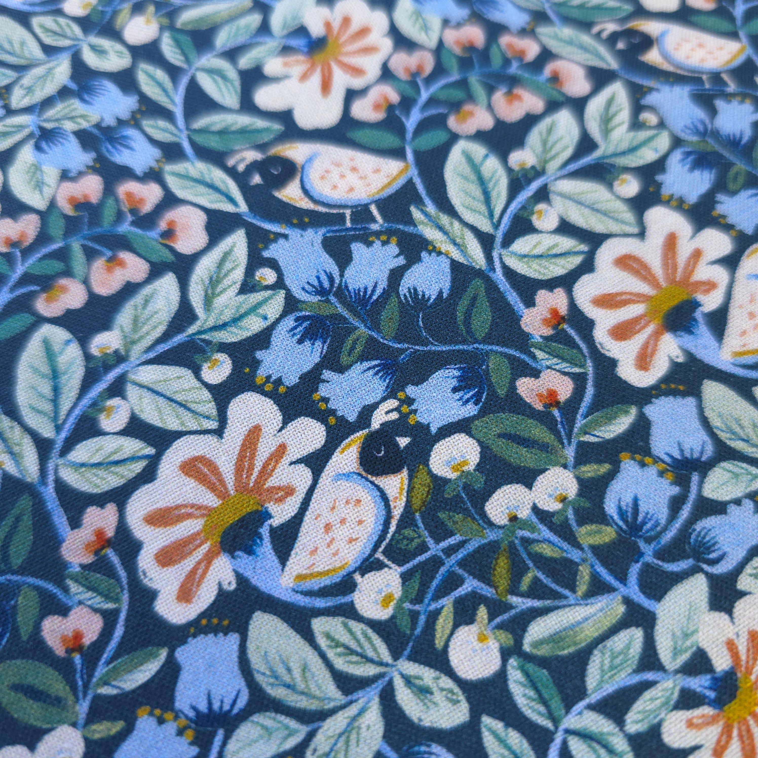 Early Access | Midnight Garden with Birds Scrub Cap | Euro, Ponytail, Surgical