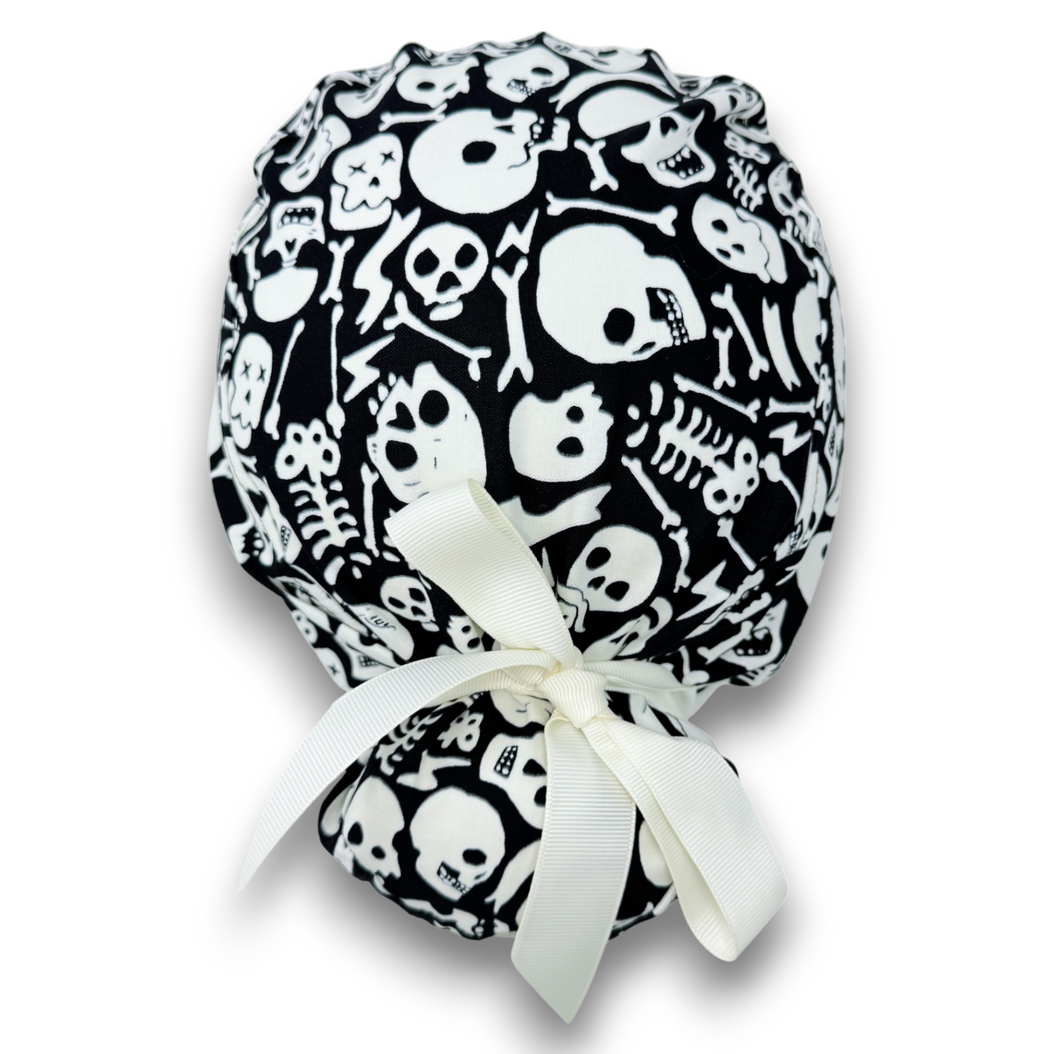 Glow Tossed Euro scrub cap with ties for Women by Paradise Caps. Euro PLUS style.