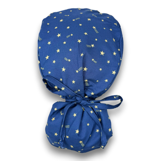 Сomet Ponytail scrub cap for women with satin lined option by Paradise Caps.
