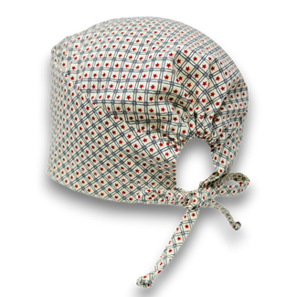 Star Men's Skull tie-back style surgical scrub cap for men by Paradise Caps.