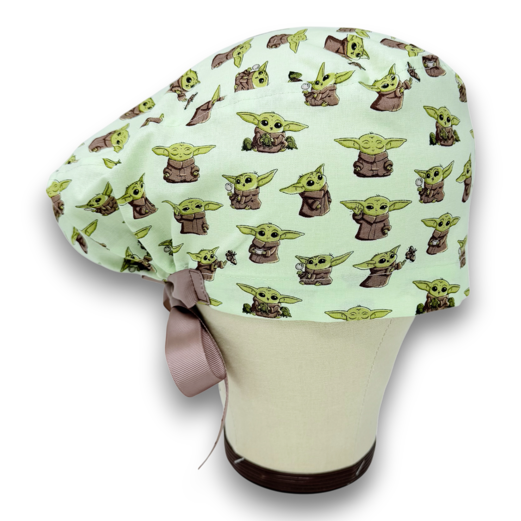 Baby yoda Euro scrub cap with ties for Women by Paradise Caps. Euro PLUS style.