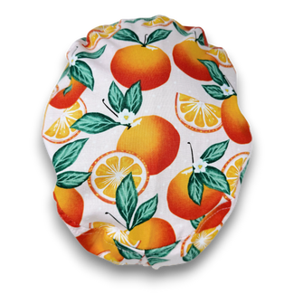 Orange  Euro Scrub Cap for Women with Satin Lined Option by Paradise Caps.