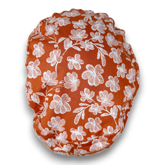 Floral Euro Scrub Cap for Women with Satin Lined Option by Paradise Caps.