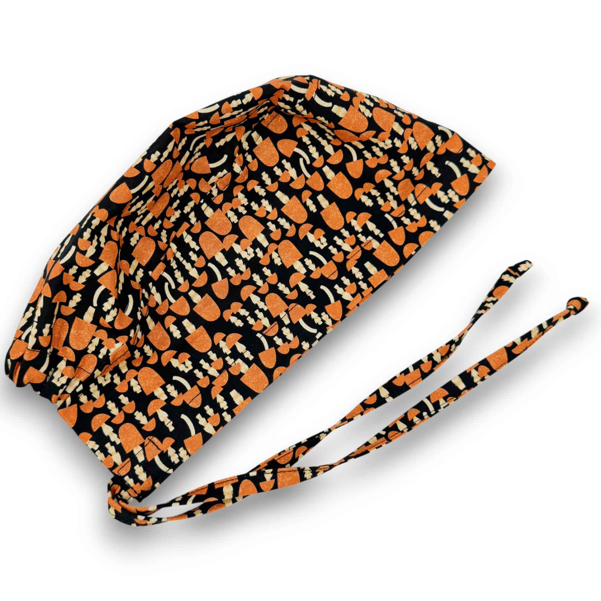 Mushroom Skull tie-back style surgical scrub cap for men by Paradise Caps.