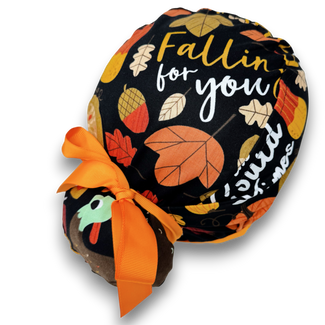 Bring on the Gourd Ponytail scrub cap for women with satin lined option by Paradise Caps.