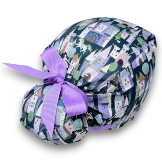 Castle Euro scrub cap with ties for Women by Paradise Caps. Euro PLUS style.