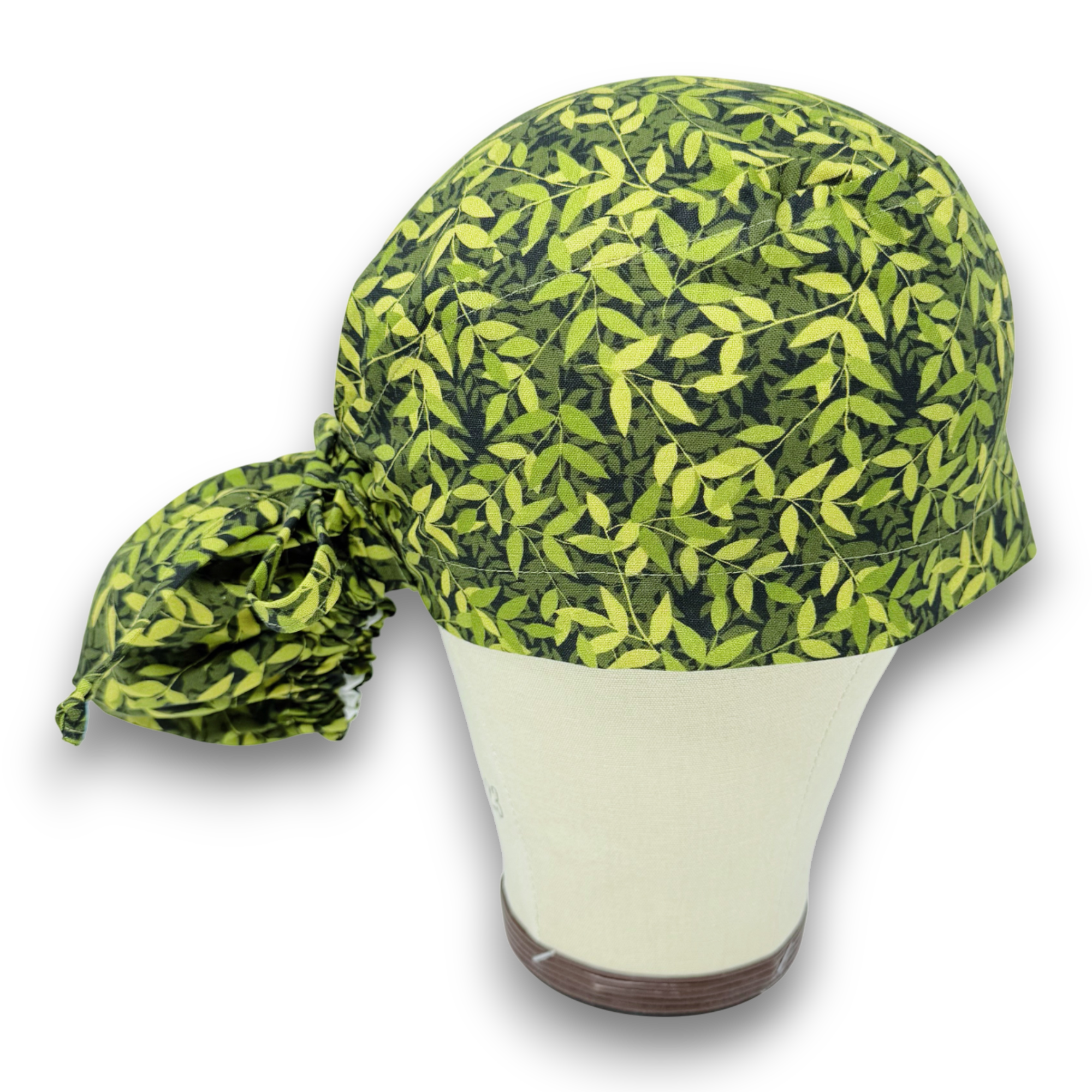 Plant Ponytail scrub cap for women with satin lined option by Paradise Caps.