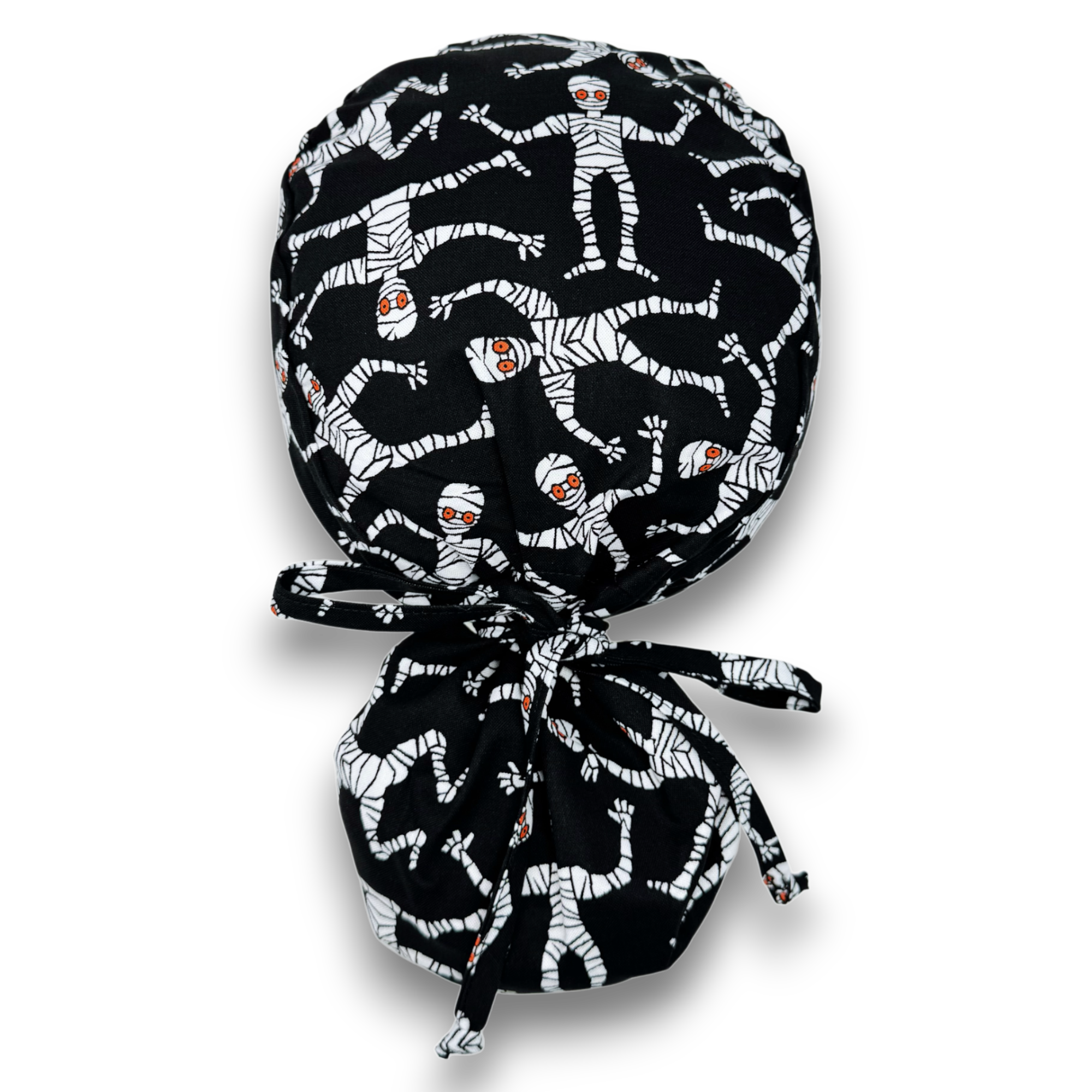Mummy Ponytail scrub cap for women with satin lined option by Paradise Caps.