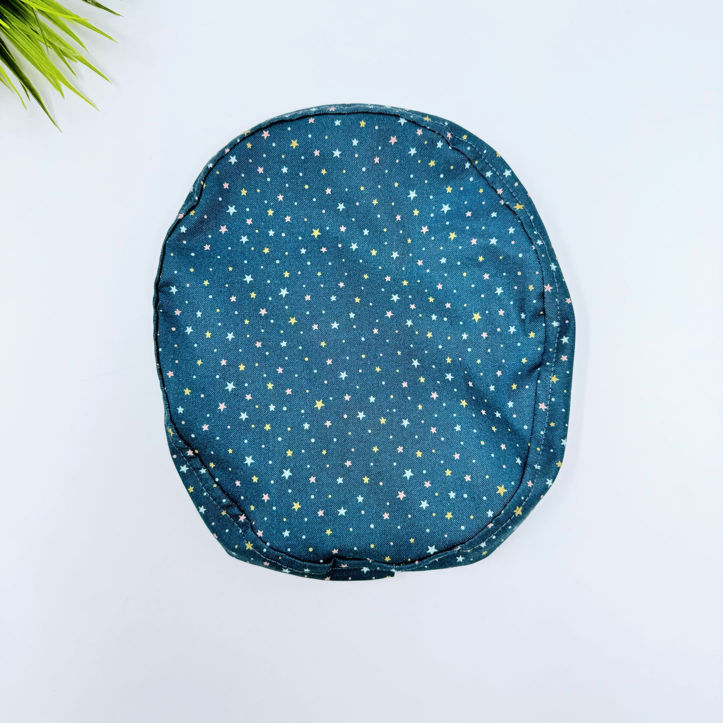 Stars and Tiny Dots Grey Euro Scrub Cap for Women, Surgical cap Satin Lined Option