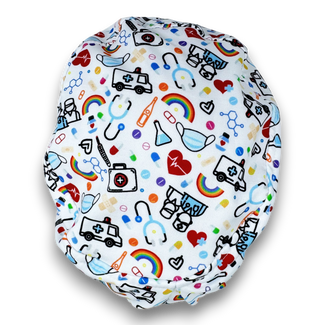 Medical Euro Scrub Cap for Women with Satin Lined Option by Paradise Caps.