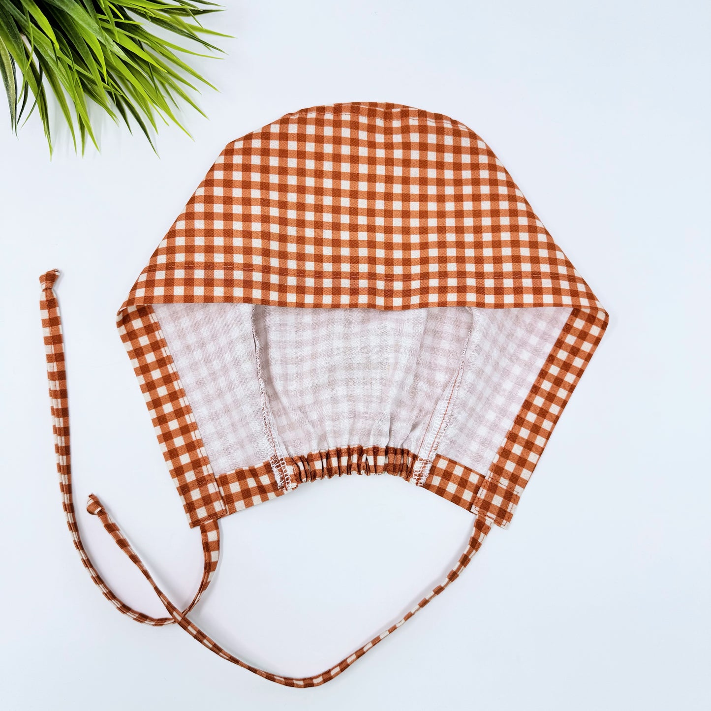 Rustic Check Rust regular surgical cap. Scrub caps for women and men.