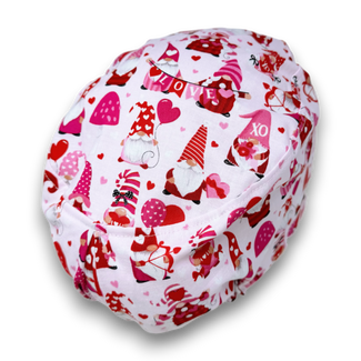 Valentine's day Euro Scrub Cap for Women with Satin Lined Option by Paradise Caps.
