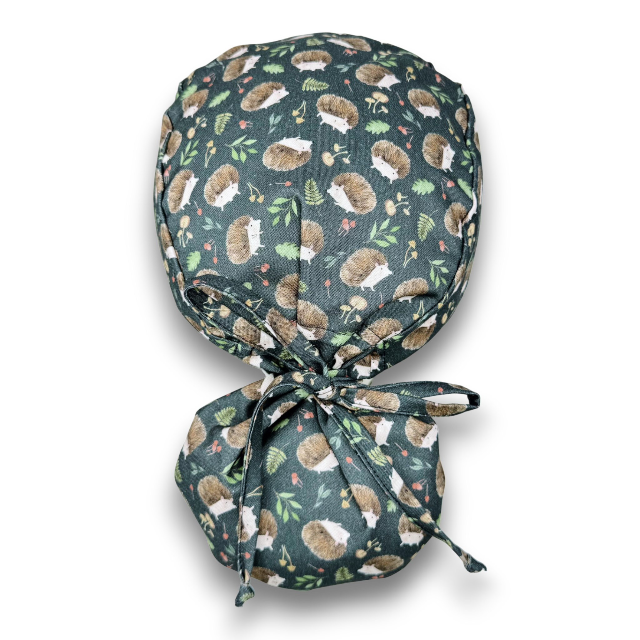 Hedgehog Ponytail scrub cap for women with satin lined option by Paradise Caps.