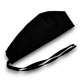Black Skull tie-back style surgical scrub cap for men by Paradise Caps.