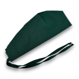 Forest green Skull tie-back style surgical scrub cap for men by Paradise Caps.