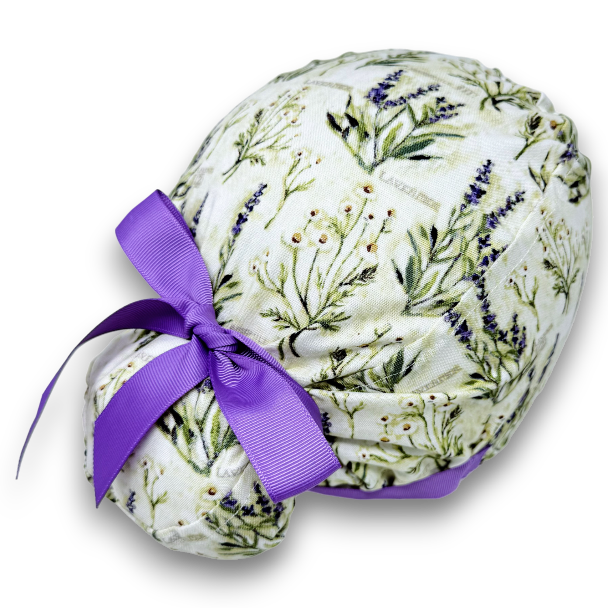 Lavender Euro scrub cap with ties for Women by Paradise Caps. Euro PLUS style.