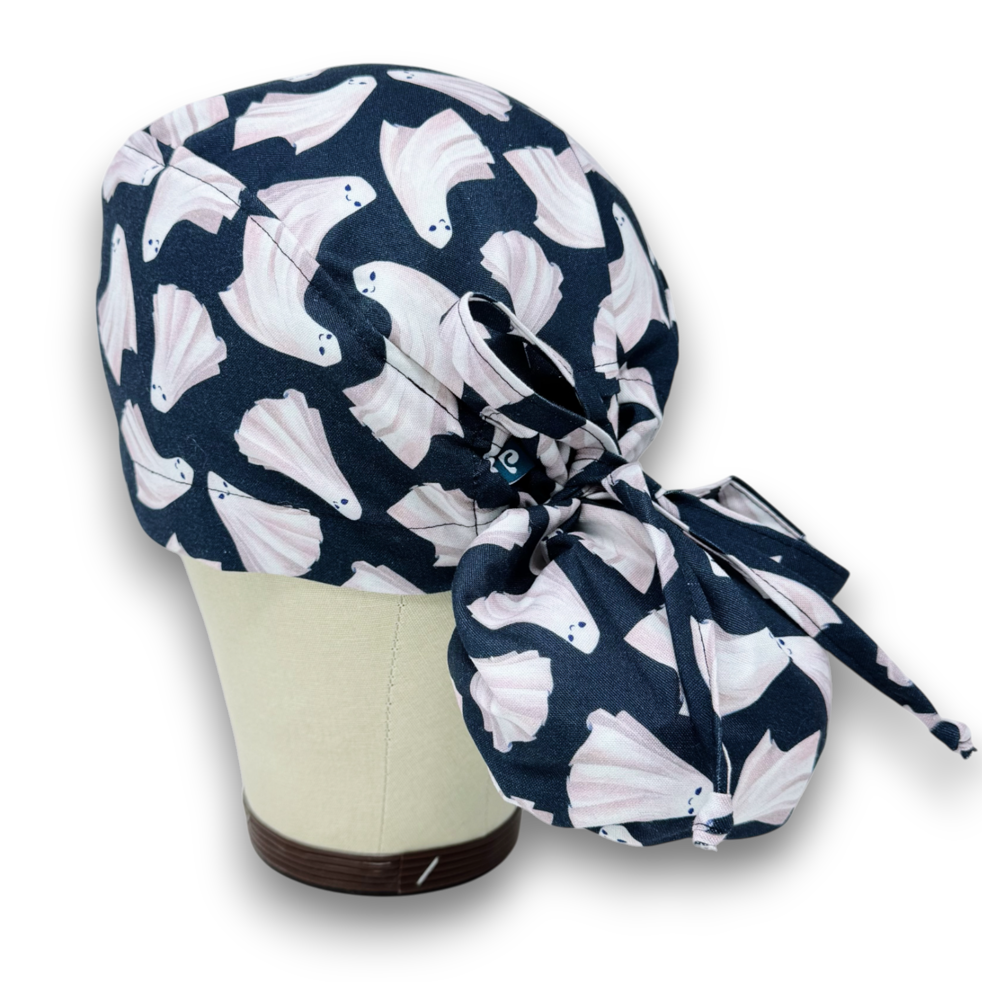 Haunted garden Ponytail scrub cap for women with satin lined option by Paradise Caps.