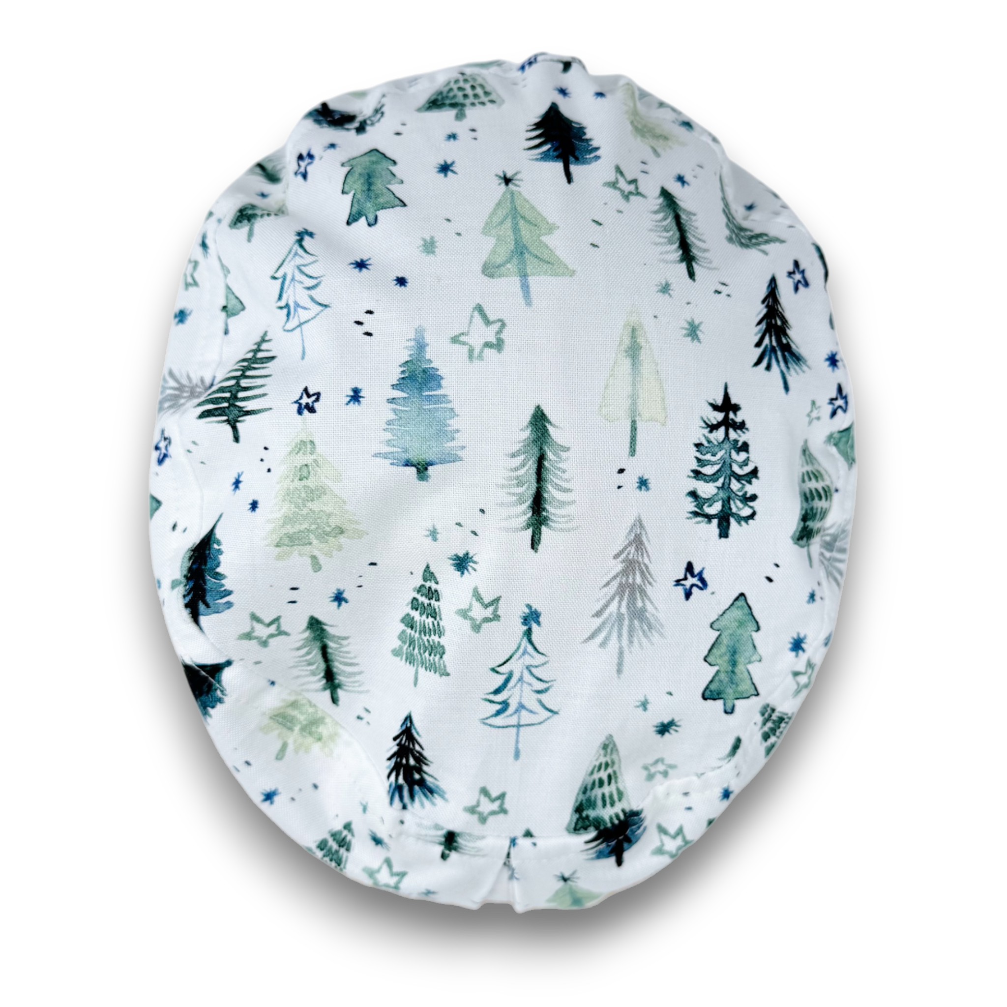 Winter tree Euro scrub cap for women with satin lined option by Paradise Caps.