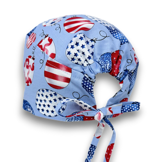 Balloon Skull tie-back style surgical scrub cap for men by Paradise Caps.