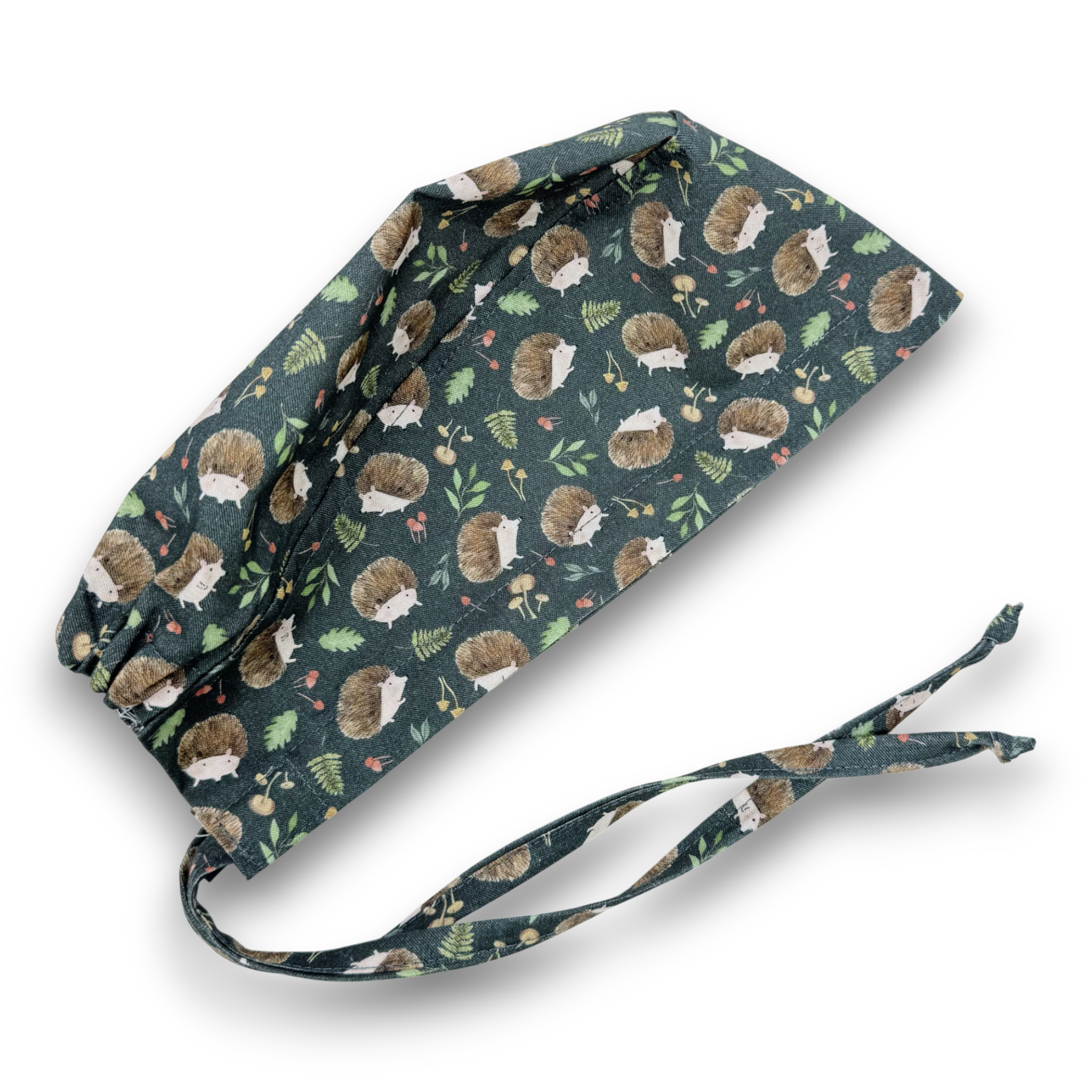 Hedgehog Skull tie-back style surgical scrub cap for men by Paradise Caps.
