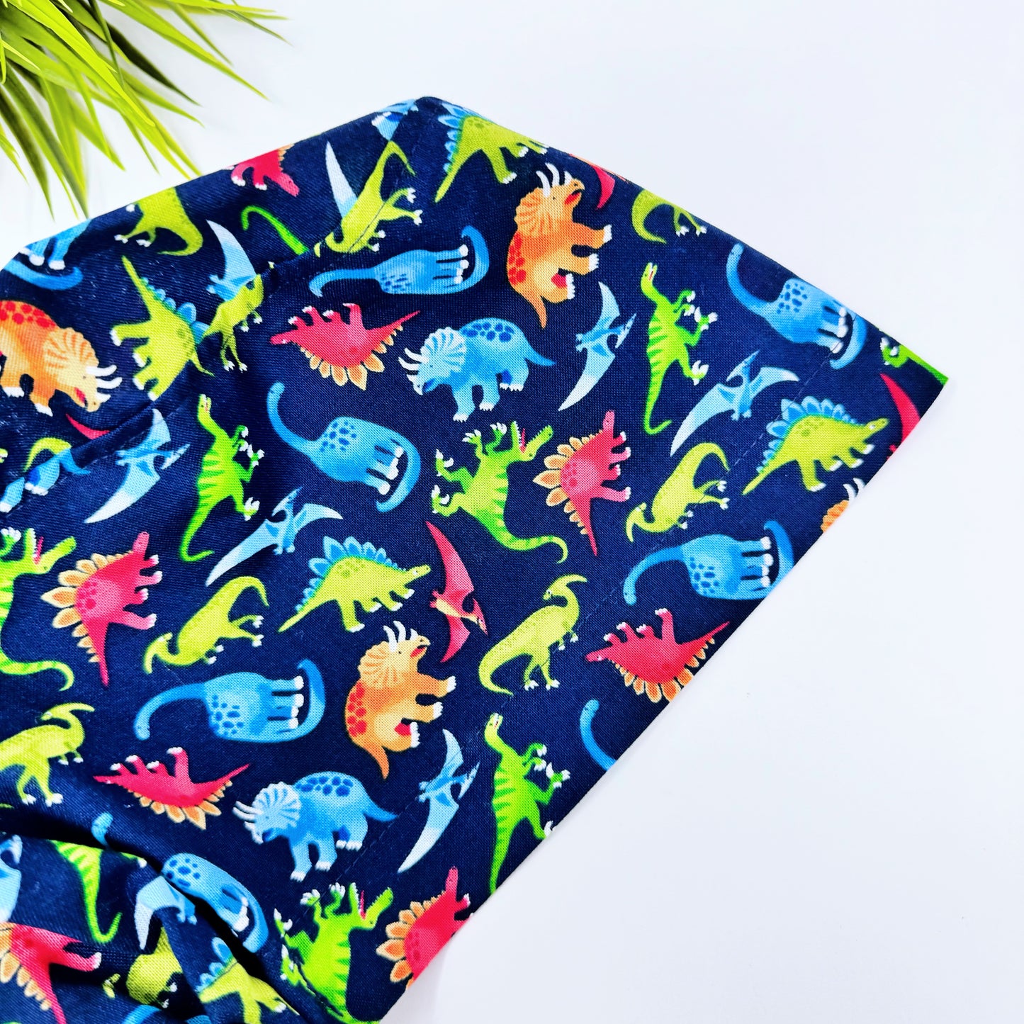 Fashion Dinosaurs Euro Scrub Cap for Women, Surgical cap Satin Lined Option.