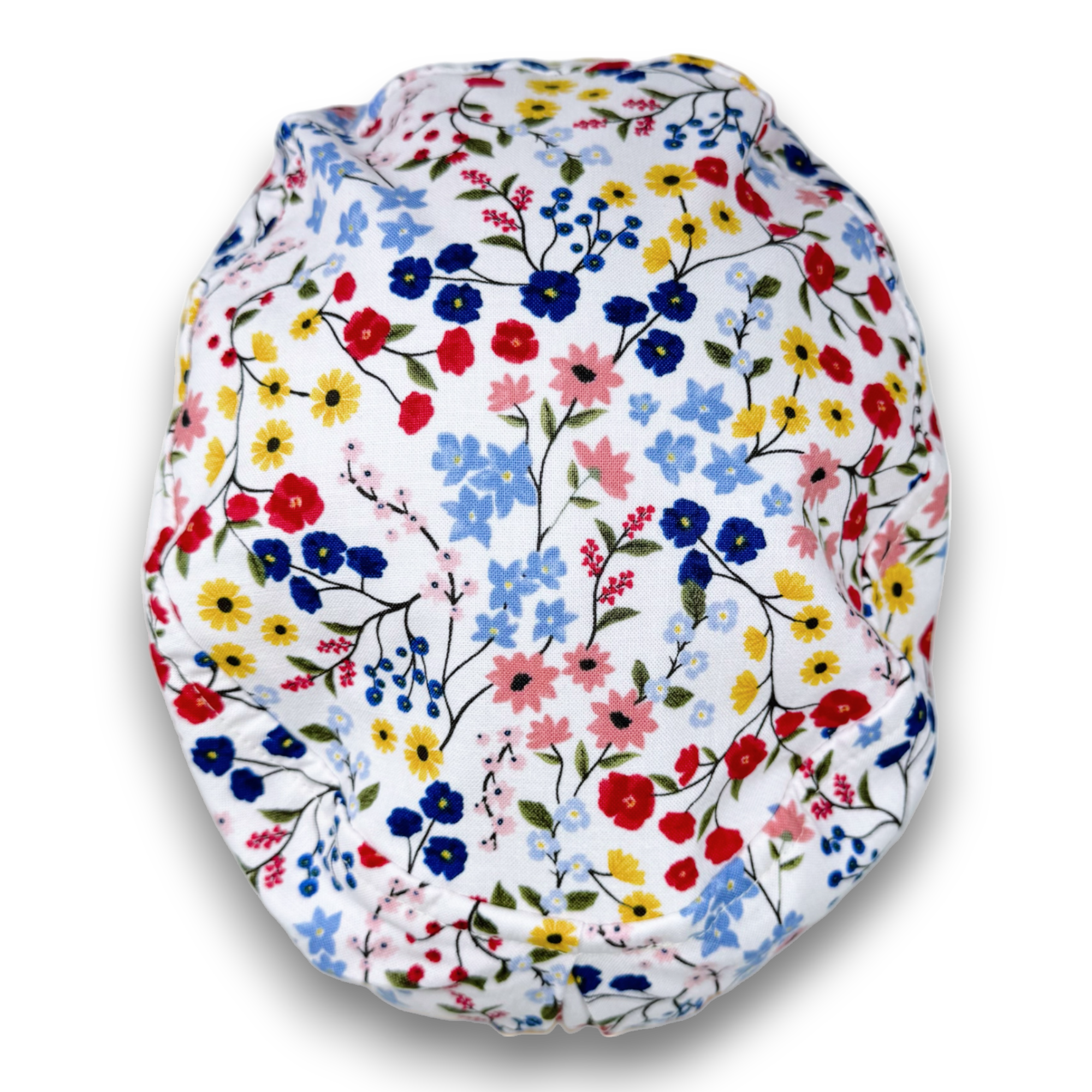 Flower Euro Scrub Cap for Women with Satin Lined Option by Paradise Caps.