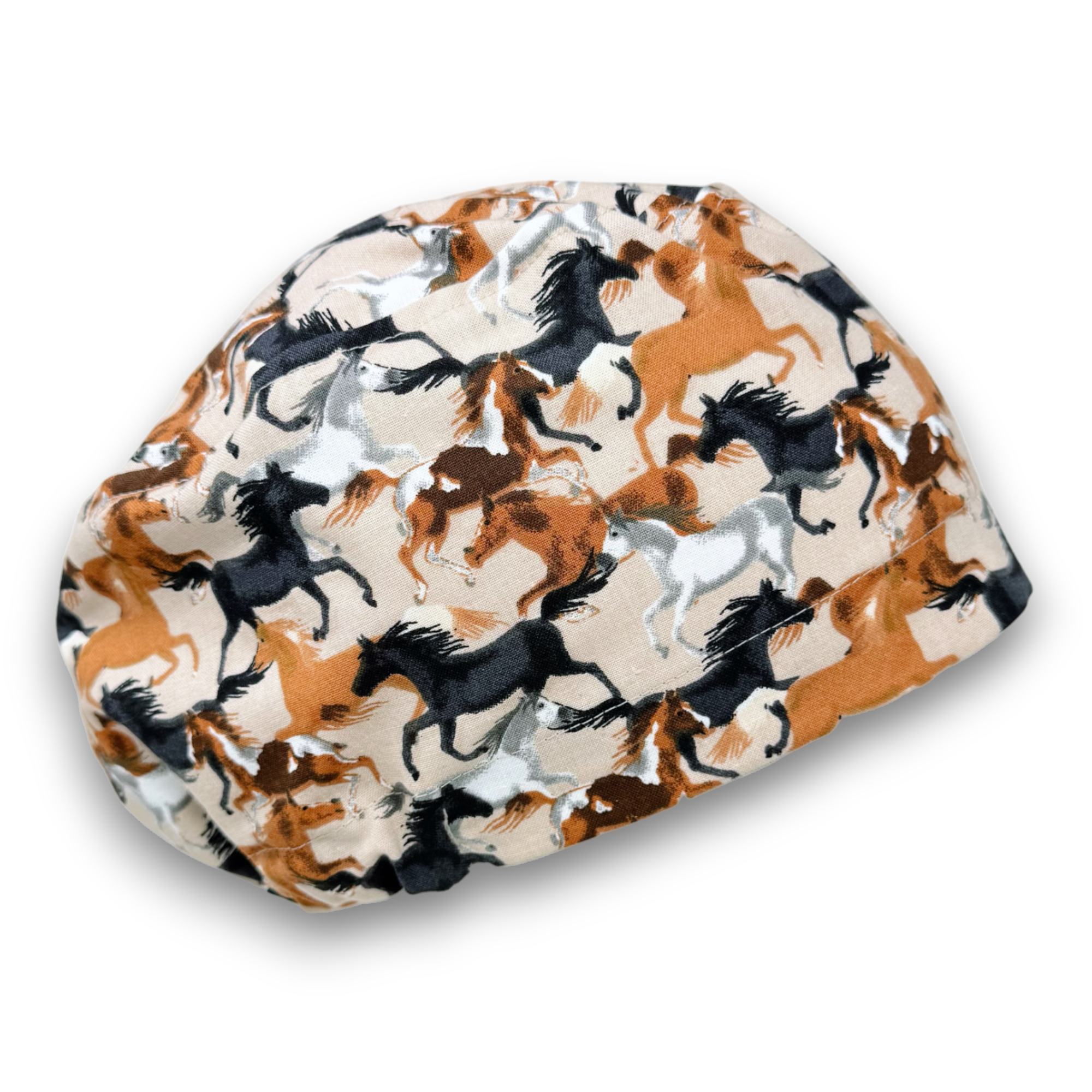 Horse Euro Scrub Cap for Women with Satin Lined Option by Paradise Caps.