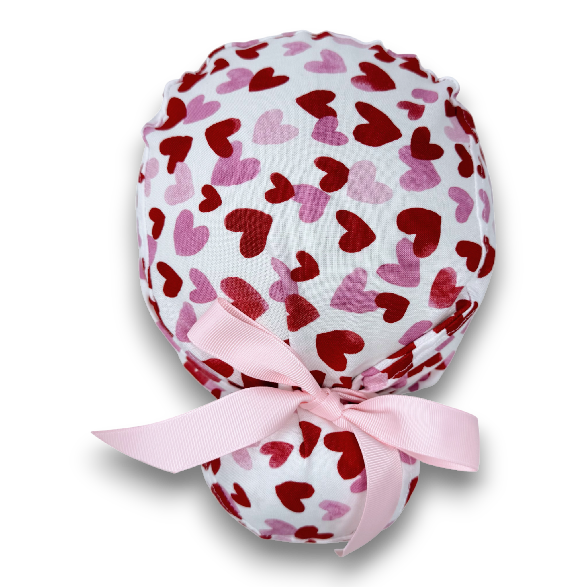 Valentine's day Euro scrub cap with ties for Women by Paradise Caps. Euro PLUS style.