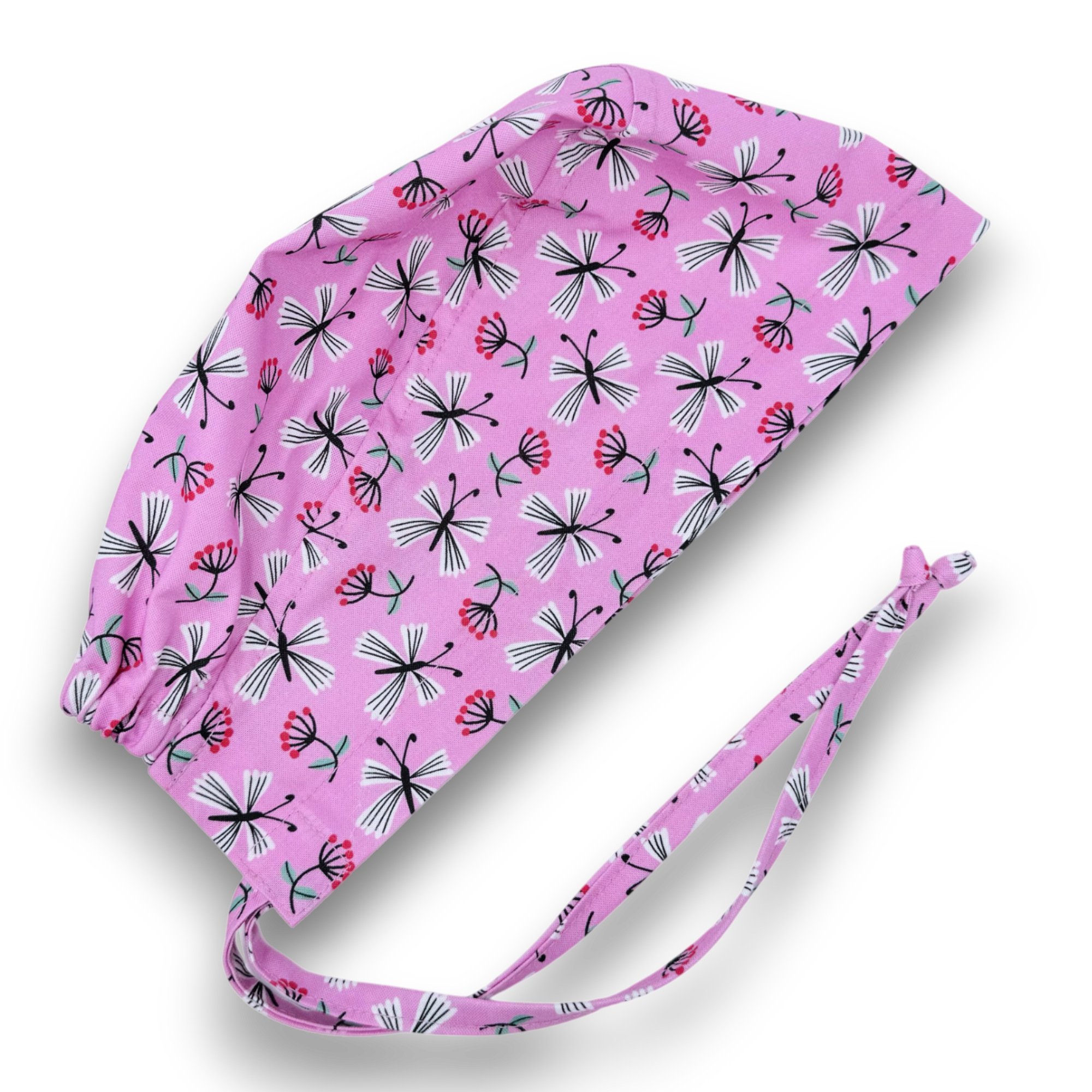 Charmingly Cheerful Skull tie-back style surgical scrub cap for men by Paradise Caps.
