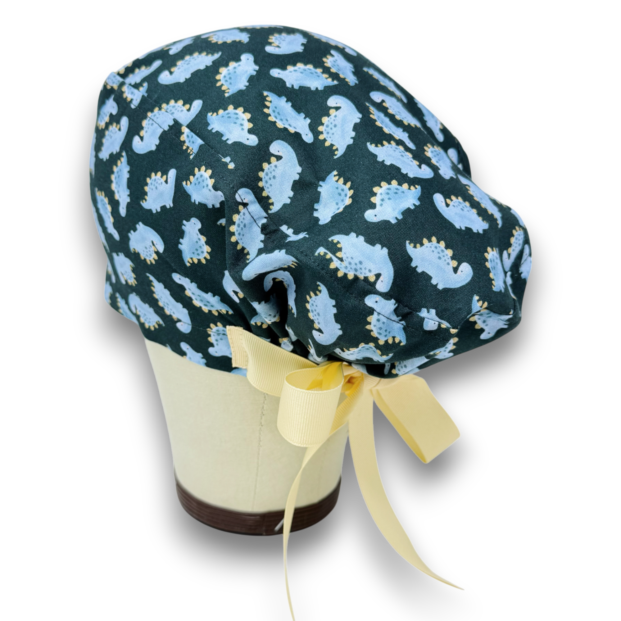 Dinosaur Euro scrub cap with ties for Women by Paradise Caps. Euro PLUS style.