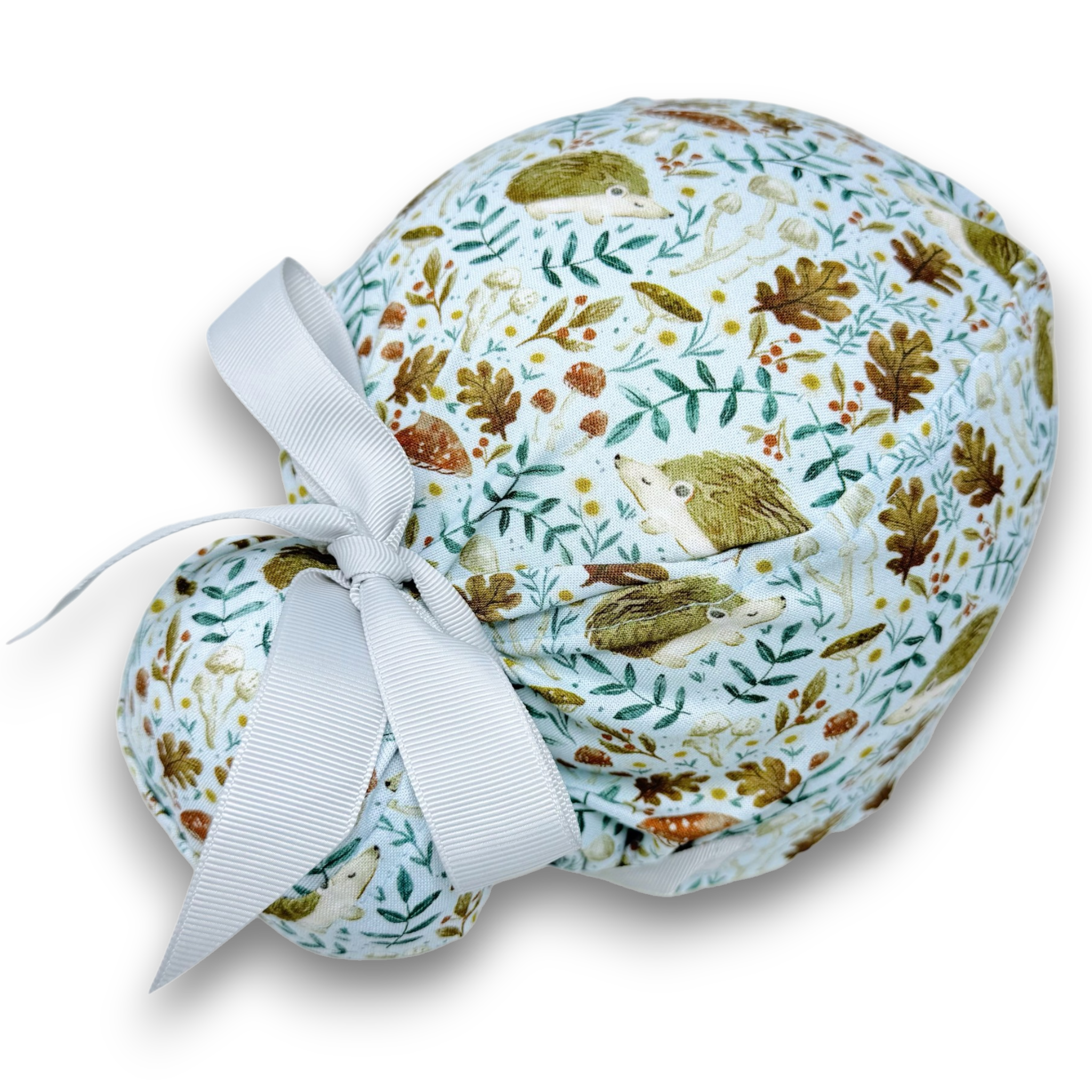 Euro scrub cap with ties for Women. Hedgehog European Surgical hat with ...