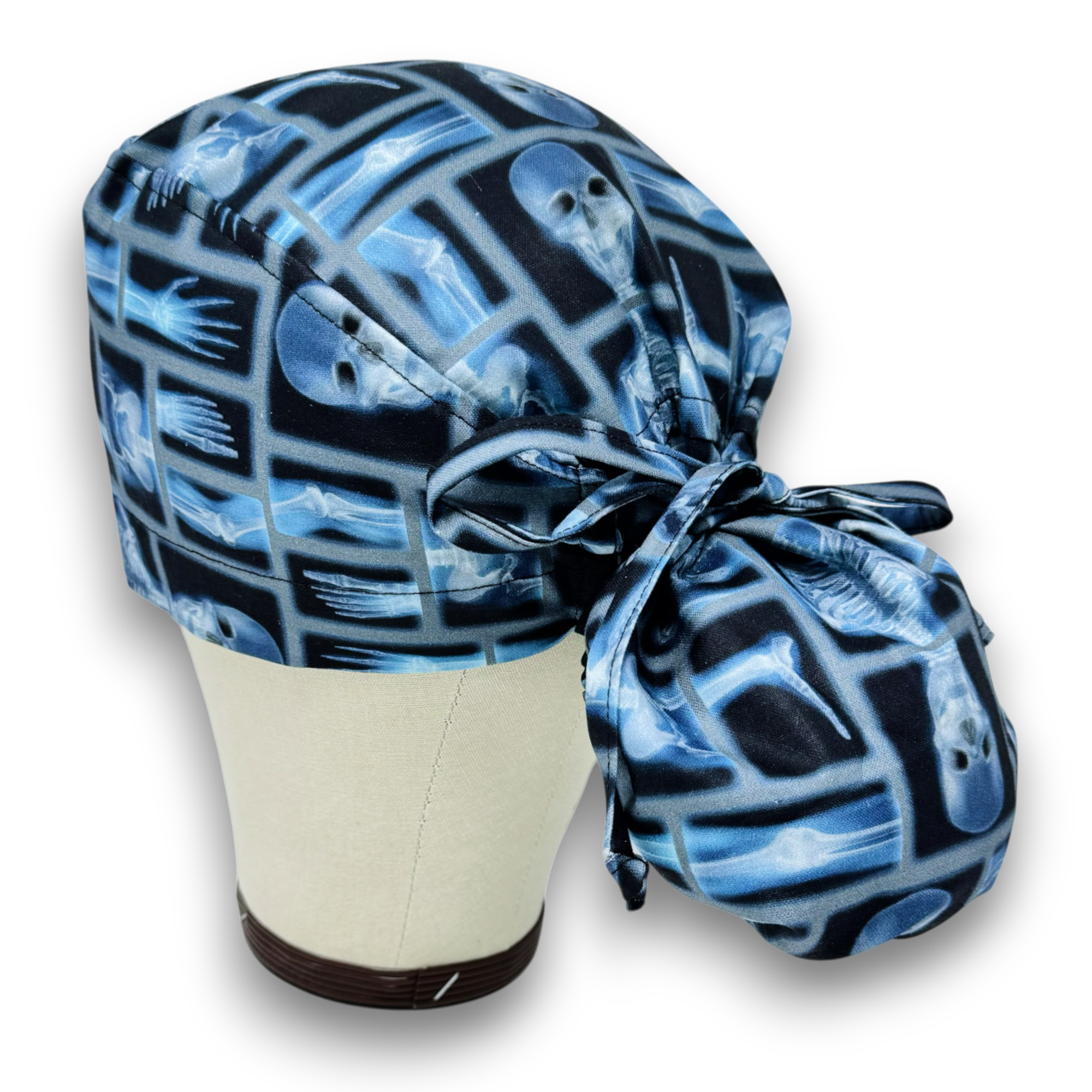 Halloween Ponytail scrub cap for women with satin lined option by Paradise Caps.