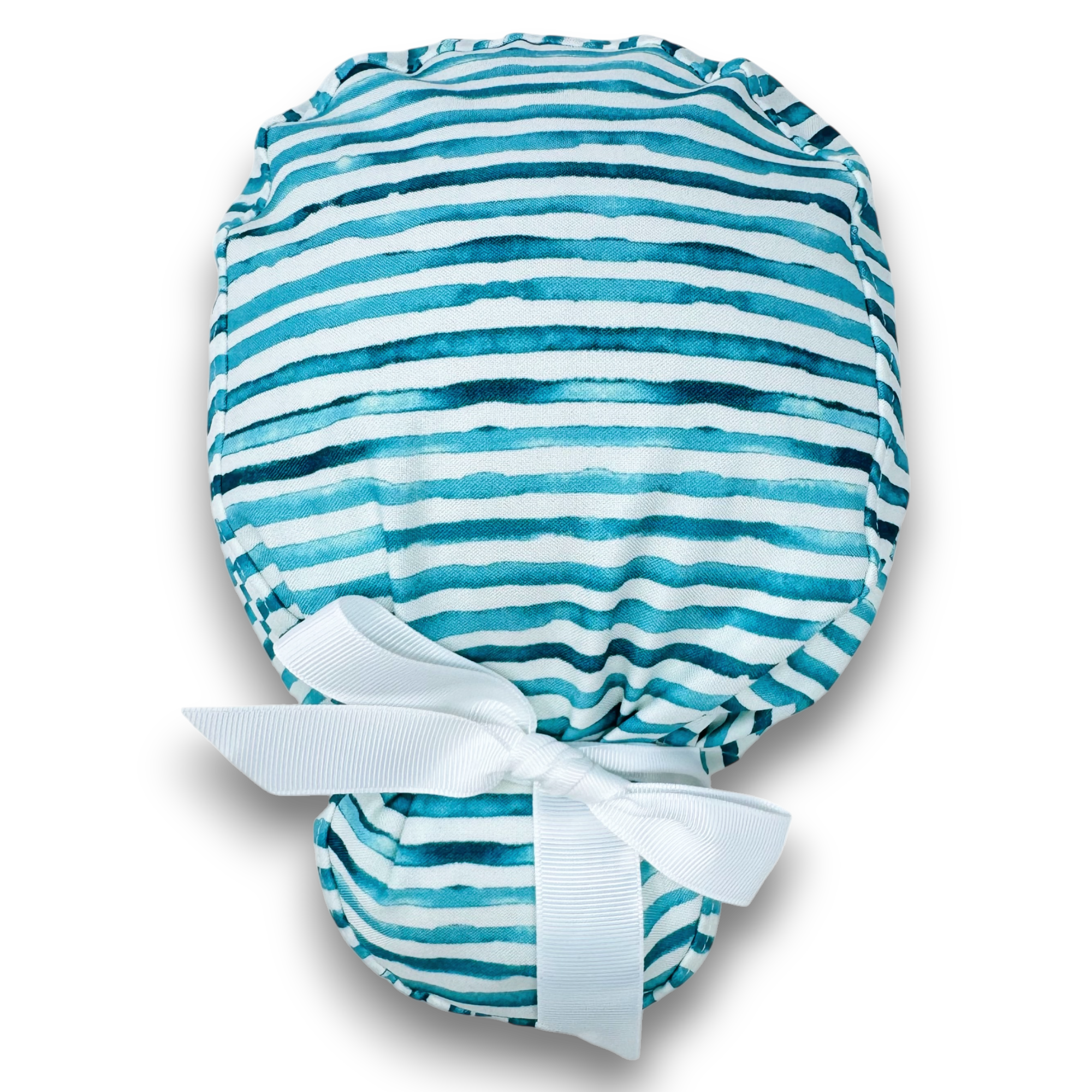 Blue Row Euro scrub cap with ties for Women by Paradise Caps. Euro PLUS style.