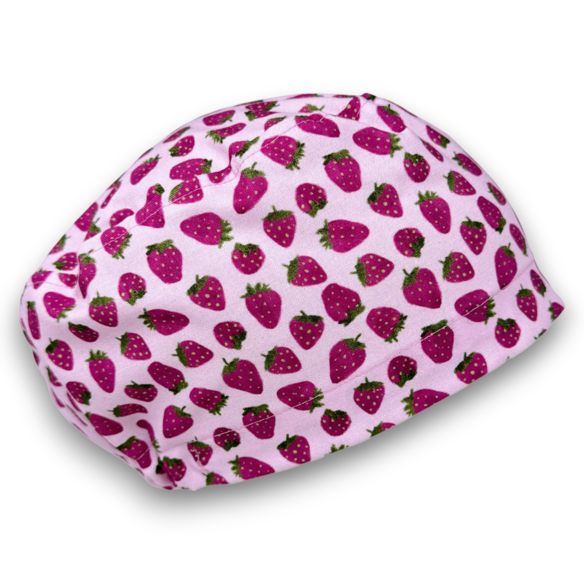 Strawberry Euro Scrub Cap for Women with Satin Lined Option by Paradise Caps.