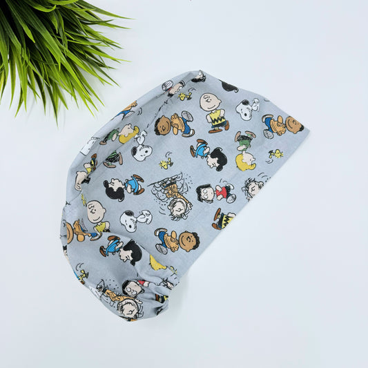 Peanuts scrub cap, euro scrub cap for women, surgical cap