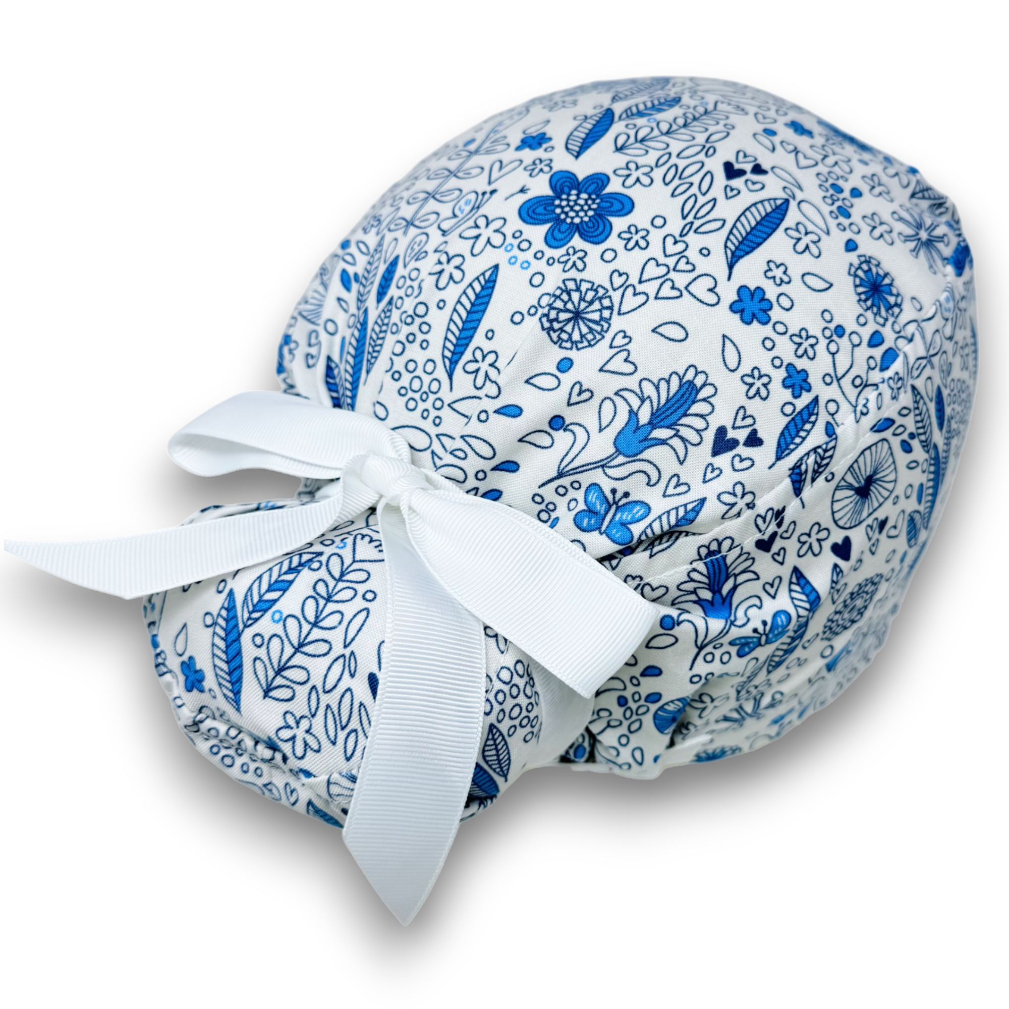 Euro scrub cap with ties for Women by Paradise Caps. Euro PLUS style.