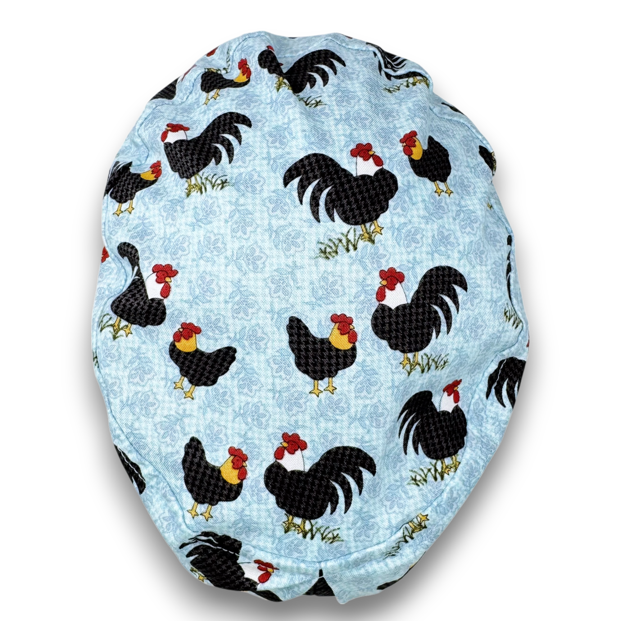 Chicken Euro Scrub Cap for Women with Satin Lined Option by Paradise Caps.