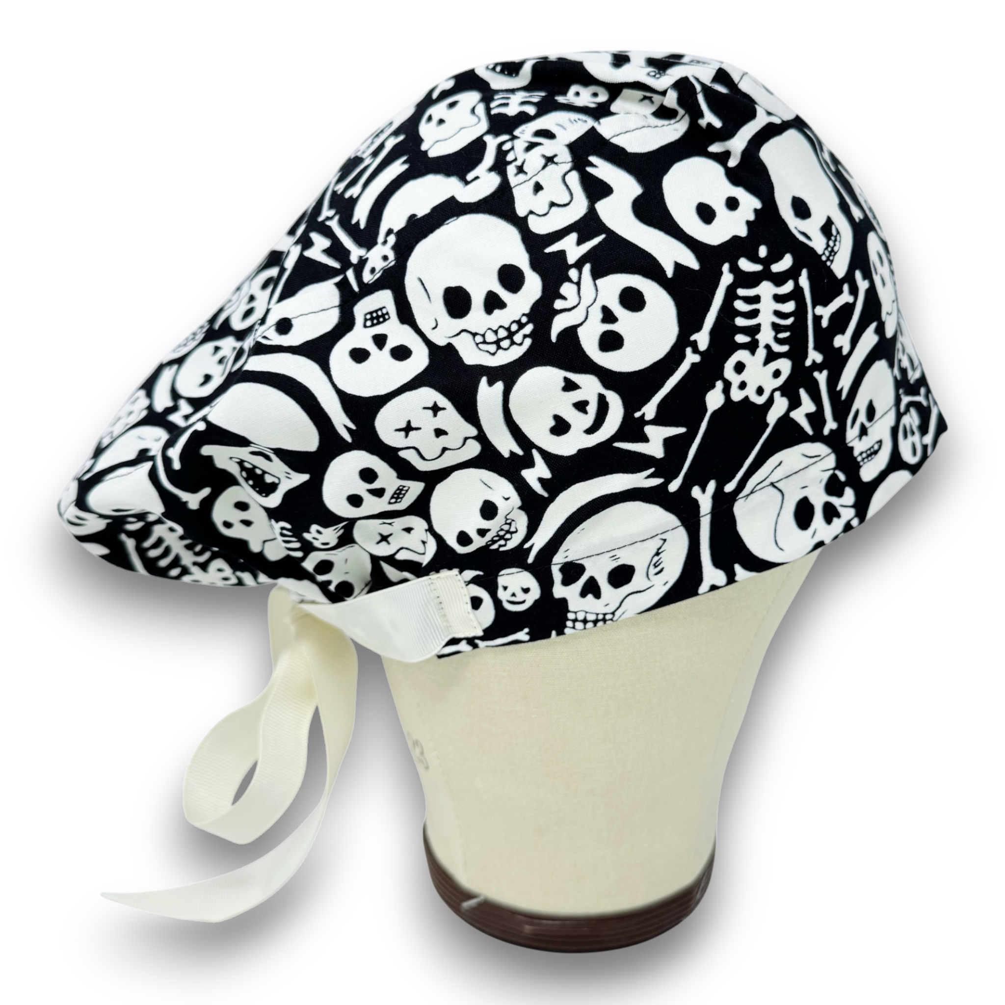 Glow Tossed Euro scrub cap with ties for Women by Paradise Caps. Euro PLUS style.