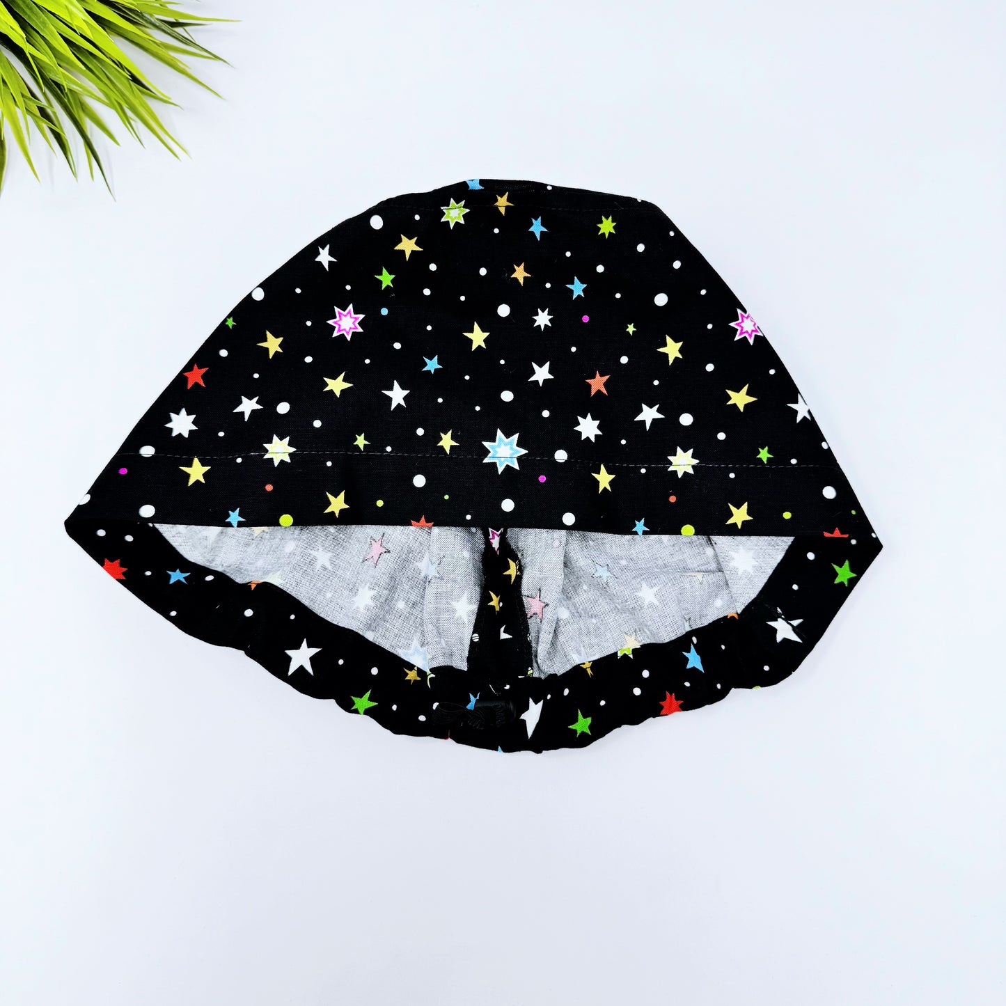 Star Gazing Euro Scrub Cap for Women, Surgical cap Satin Lined Option