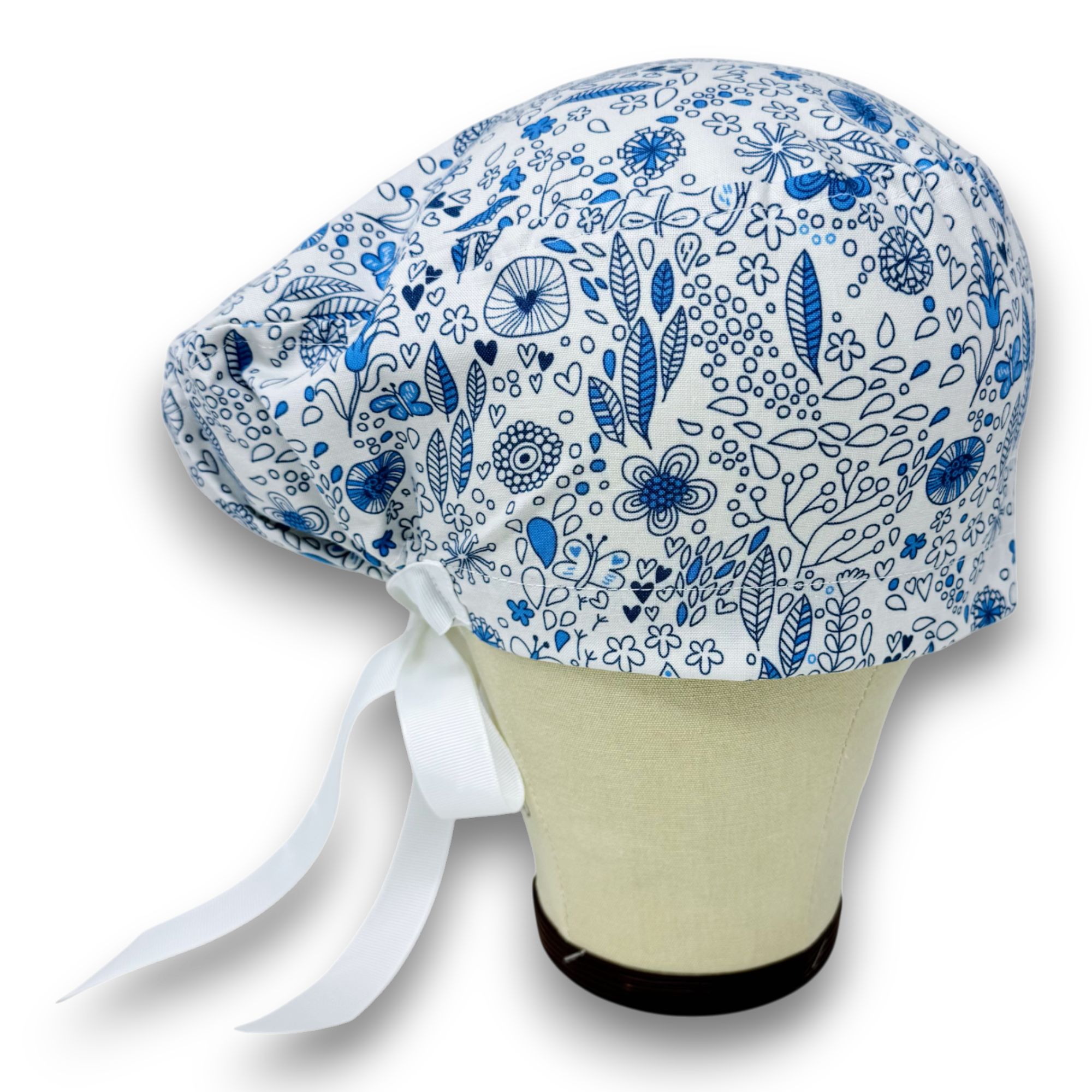 Euro scrub cap with ties for Women by Paradise Caps. Euro PLUS style.