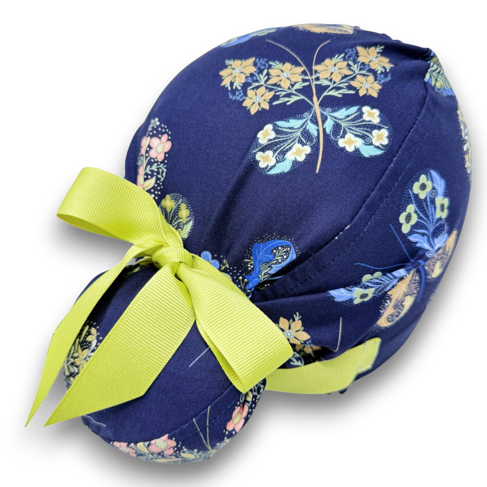 Blue Butterfly Euro scrub cap with ties for Women by Paradise Caps ...