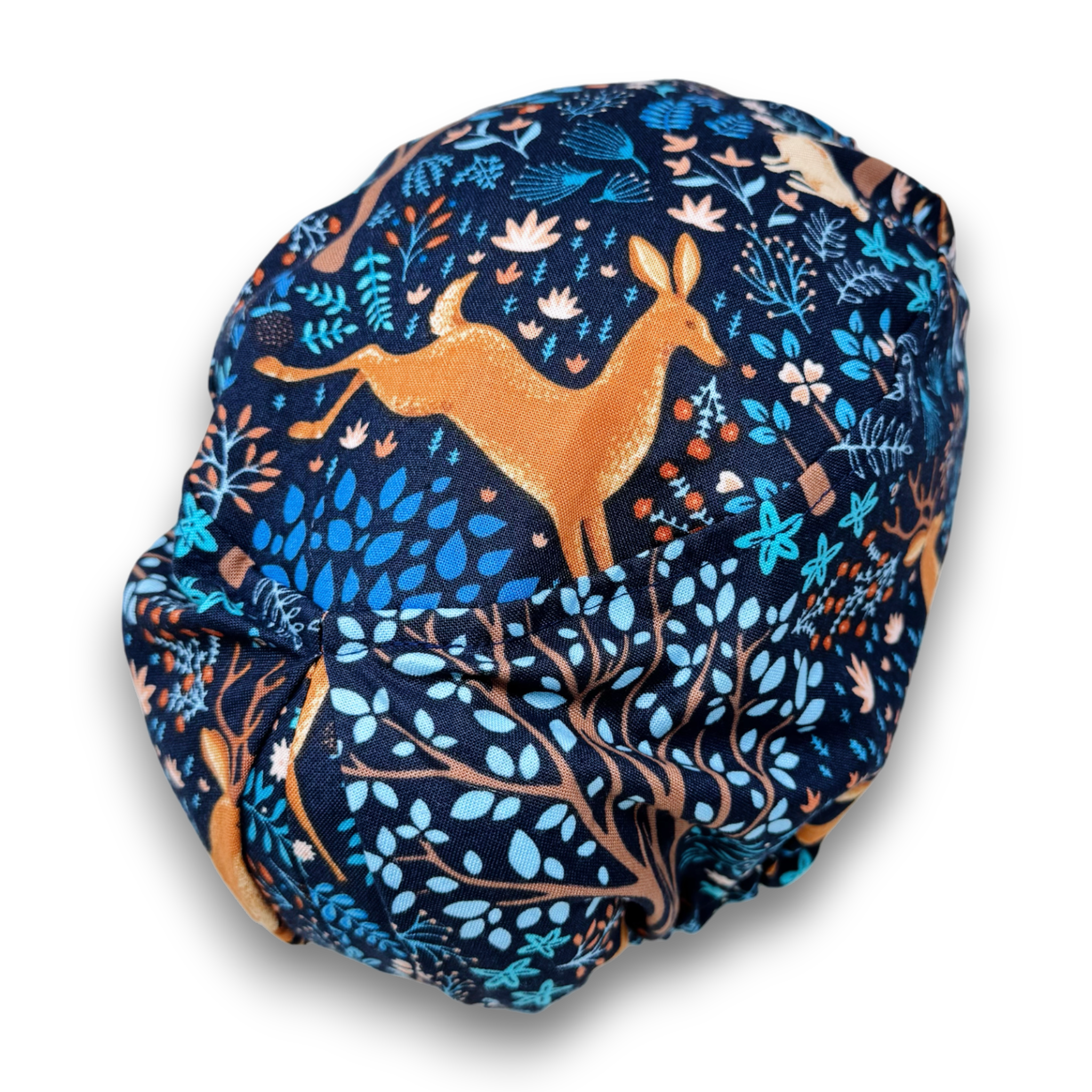 Woodland Animals Euro Scrub Cap for Women with Satin Lined Option by Paradise Caps.