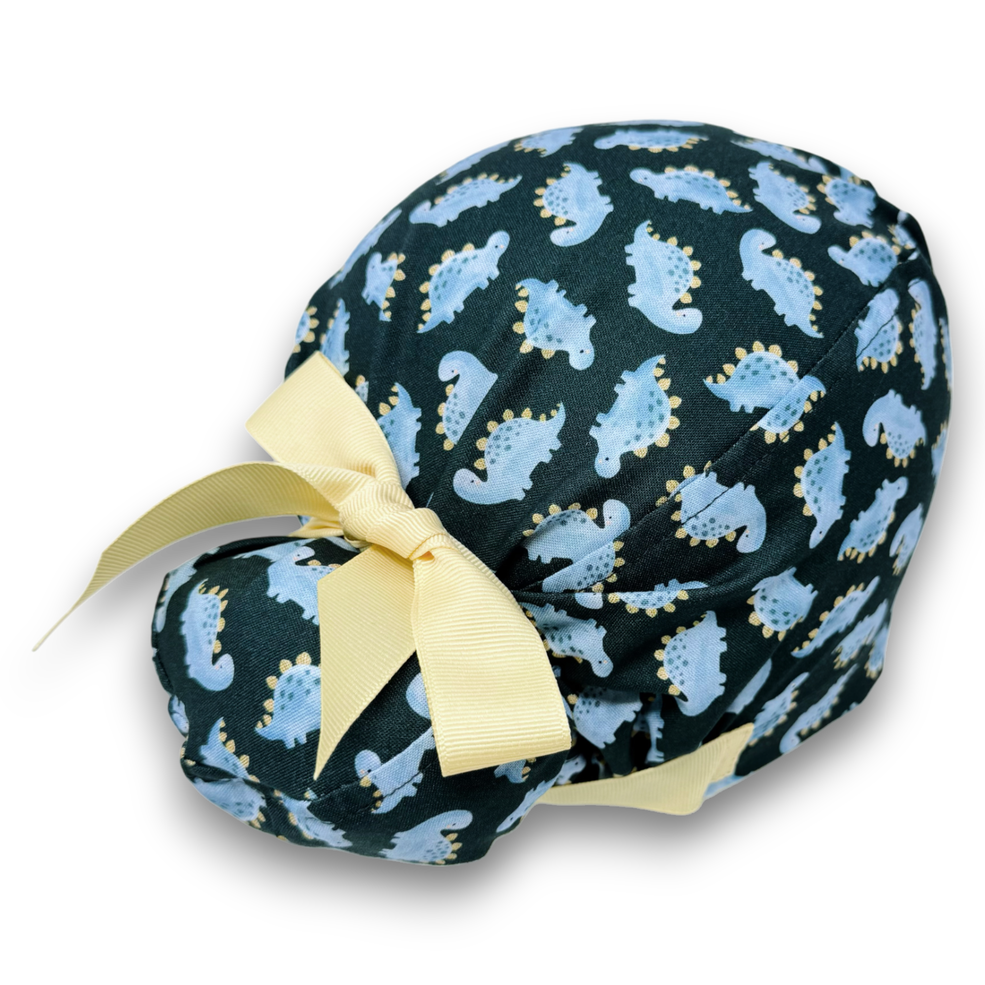 Dinosaur Euro scrub cap with ties for Women by Paradise Caps. Euro PLUS style.
