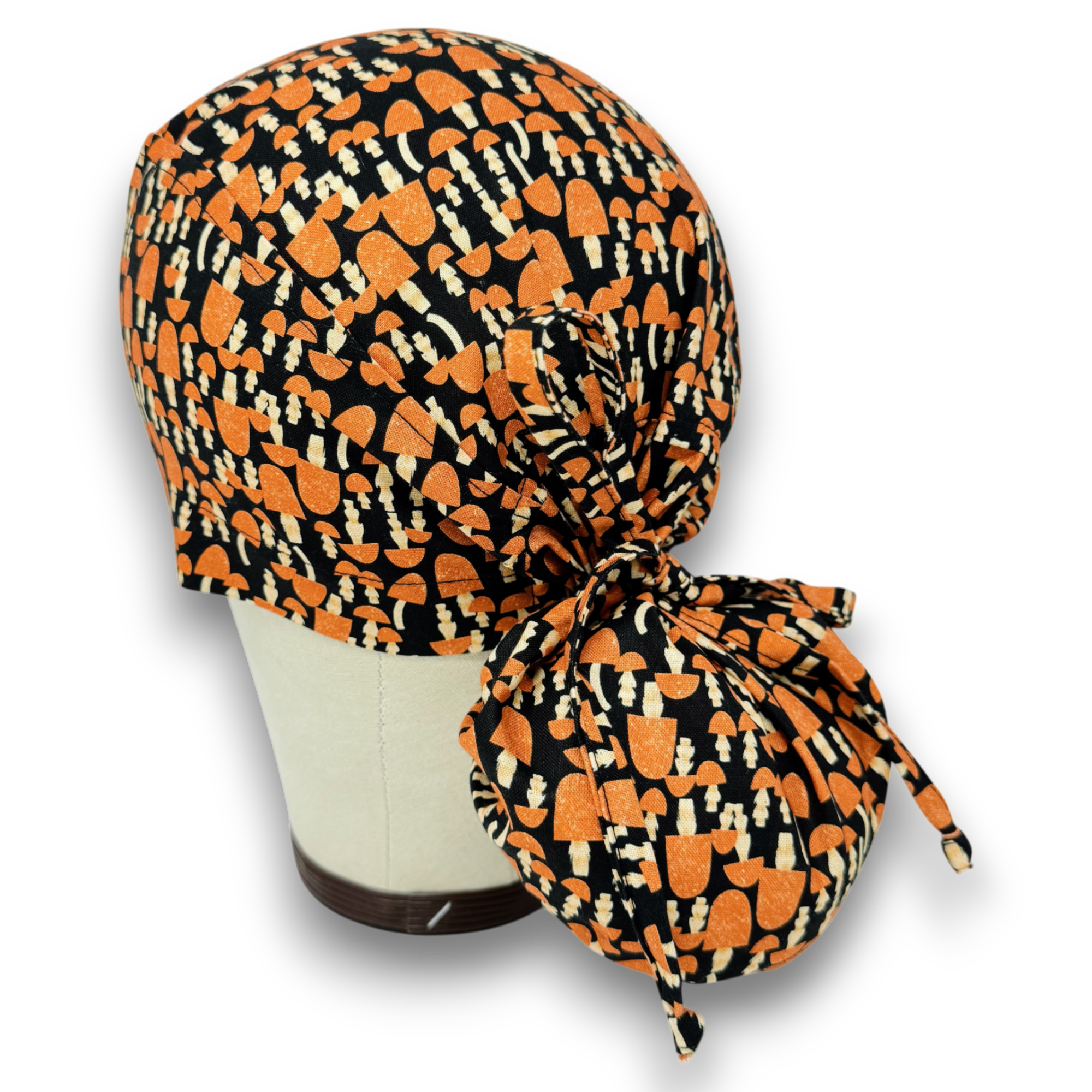 Mushroom Ponytail scrub cap for women with satin lined option by Paradise Caps.