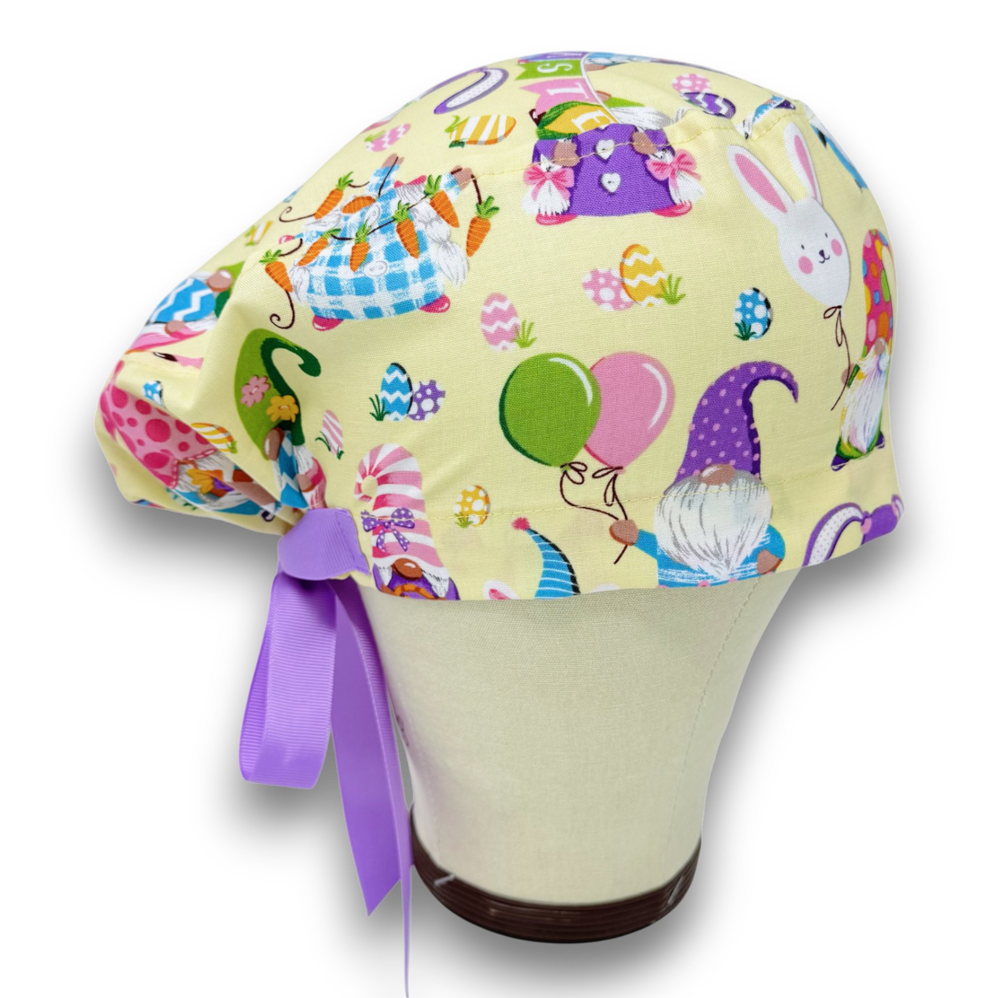 Easter Euro scrub cap with ties for Women by Paradise Caps. Euro PLUS style.