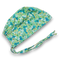 Aqua Flora Skull tie-back style surgical scrub cap for men by Paradise Caps.
