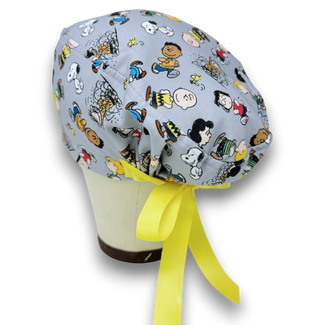 Peanuts Euro scrub cap with ties for Women by Paradise Caps. Euro PLUS style.