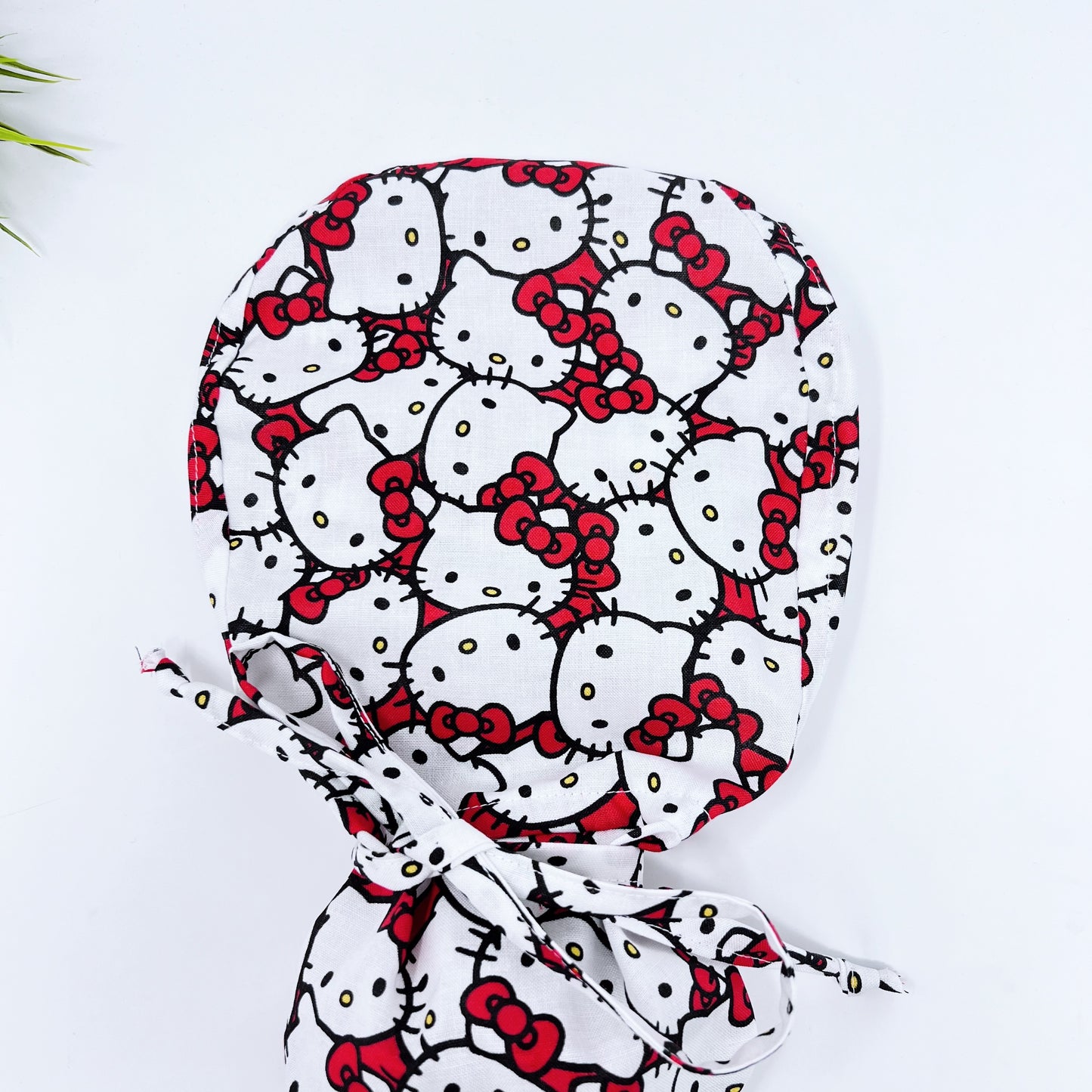 Hello Kitty scrub cap, ponytail scrub cap