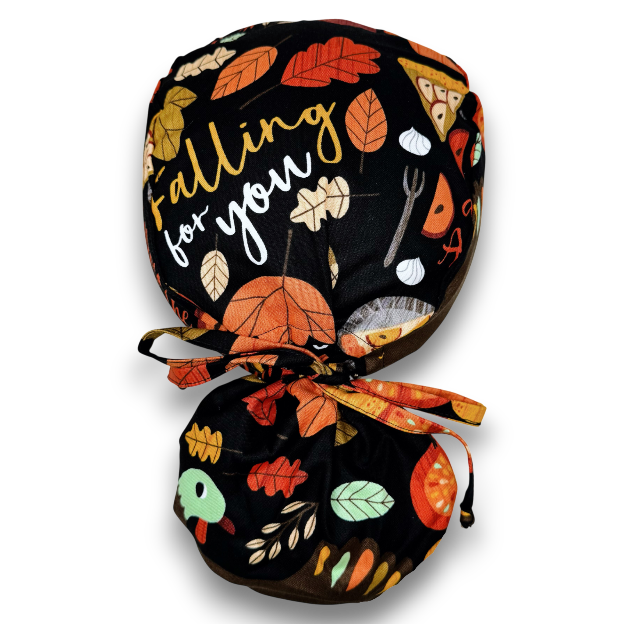 Bring on the Gourd Ponytail scrub cap for women with satin lined option by Paradise Caps.