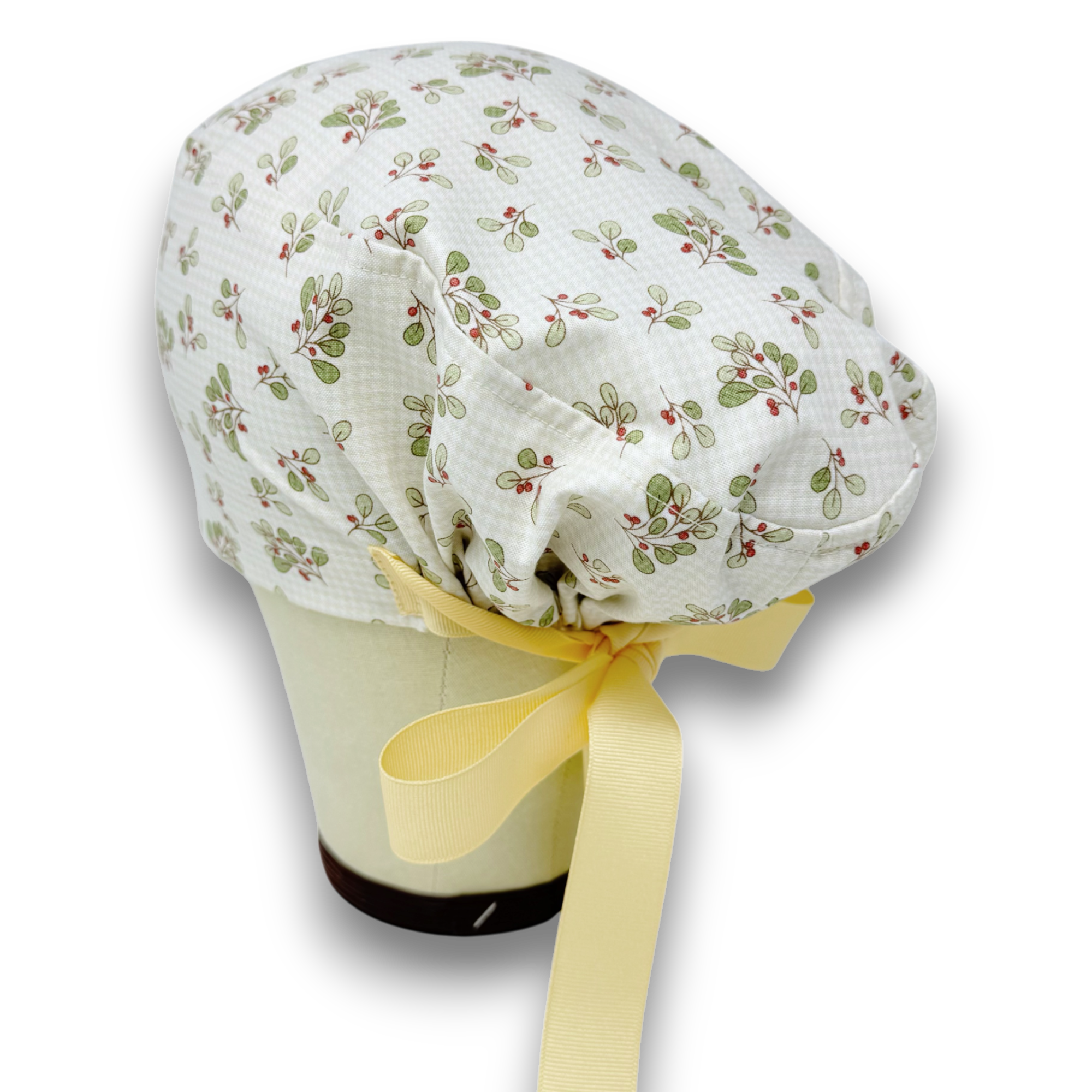 Winter Berry Euro scrub cap with ties for Women by Paradise Caps. Euro PLUS style.